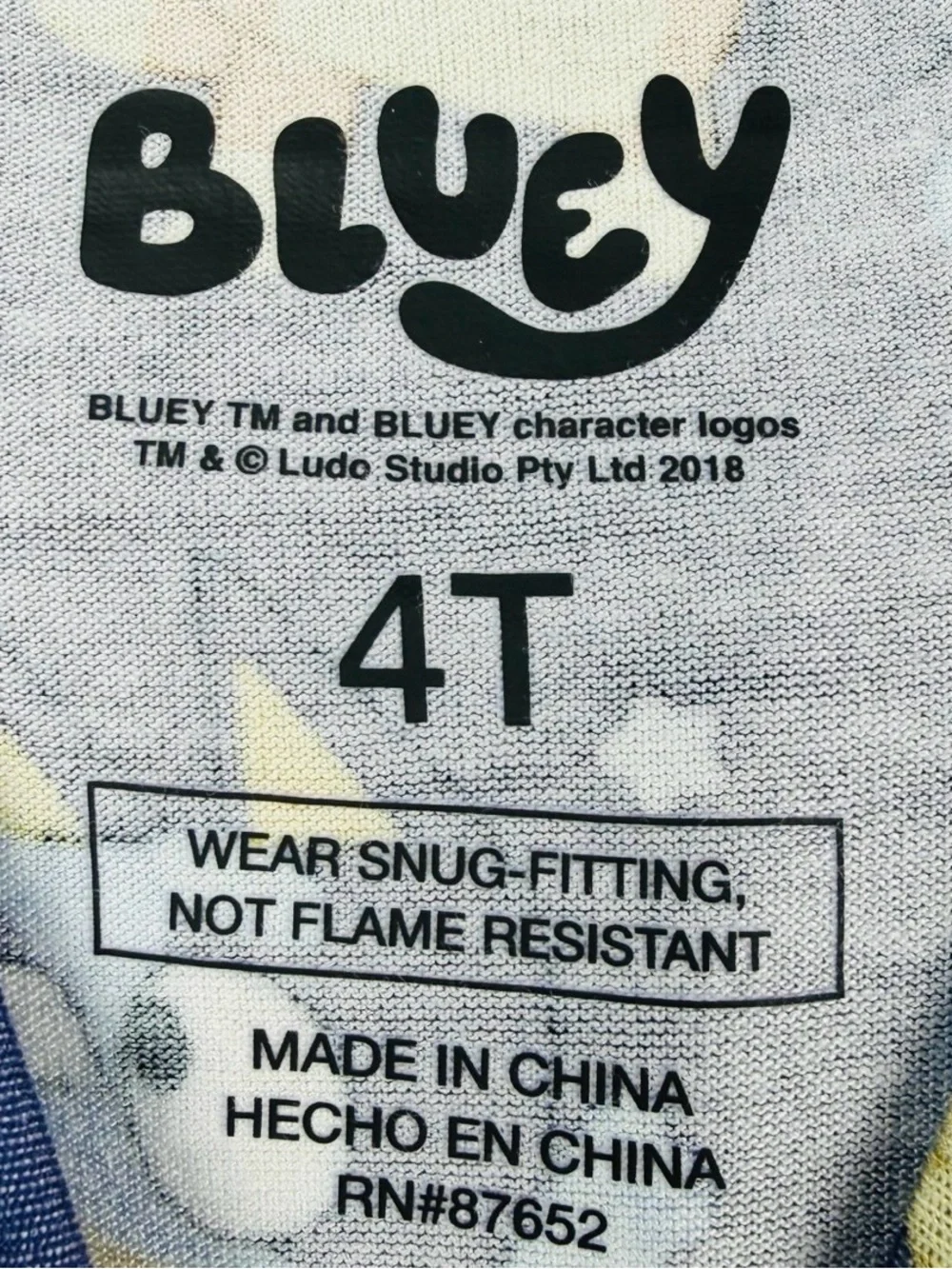Bluey 2pc Bamboo Pajama Pj Set Short Sleeve Top & Pants Boys Size 4T NEW